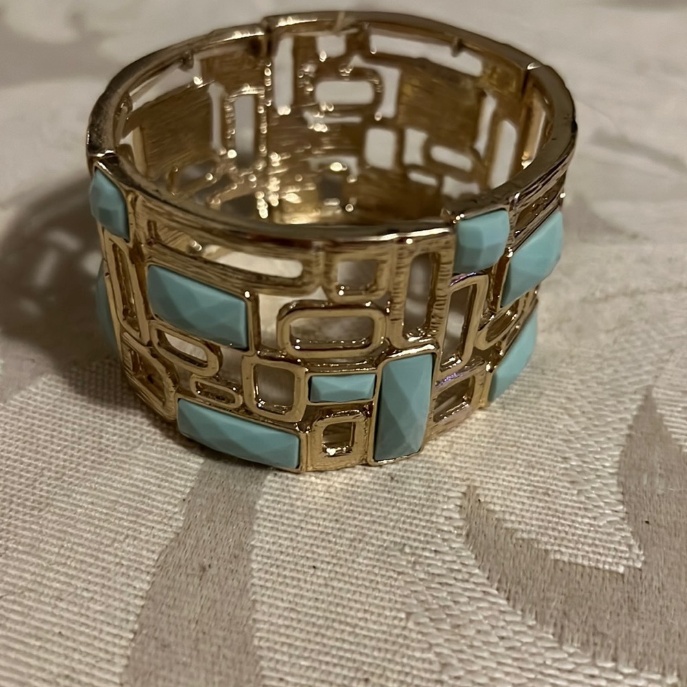 Sky blue and sliver bracelet